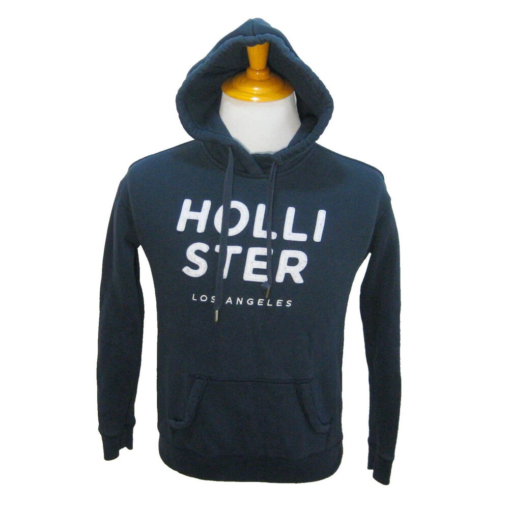 HOLLISTER Men's (Size Small) Blue Long Sleeve Athletic Hoodie Hooded Sweatshirt